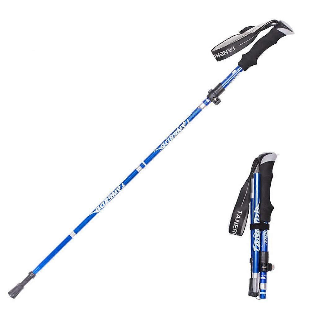 Adjustable Aluminum Trekking Pole with Ergonomic EVA Grip, Lightweight Foldable Walking Cane
