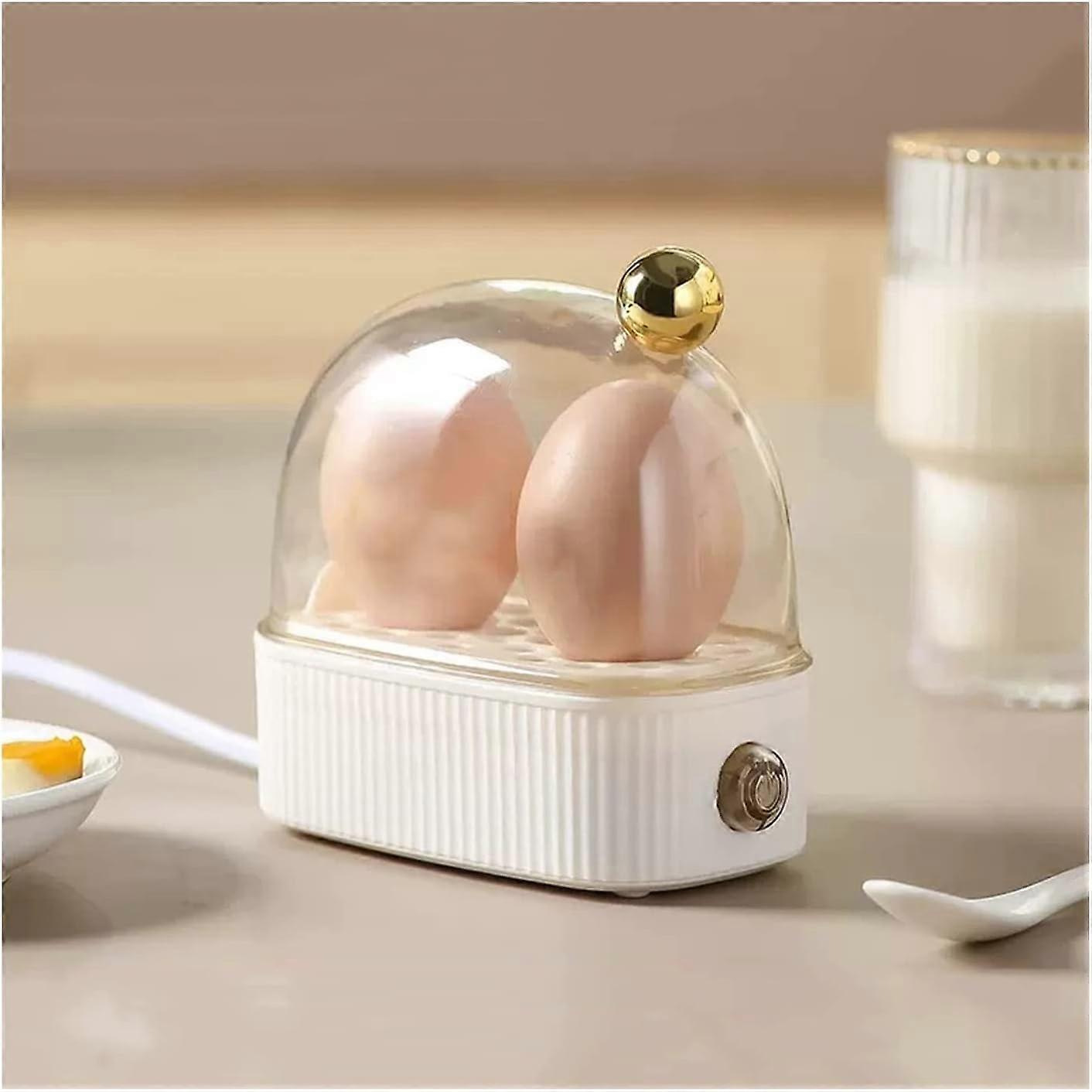 Egg Cooker Electric Egg Boiler for 2 Eggs Quick Breakfast Compact OneTouch Dorm Room Steamer
