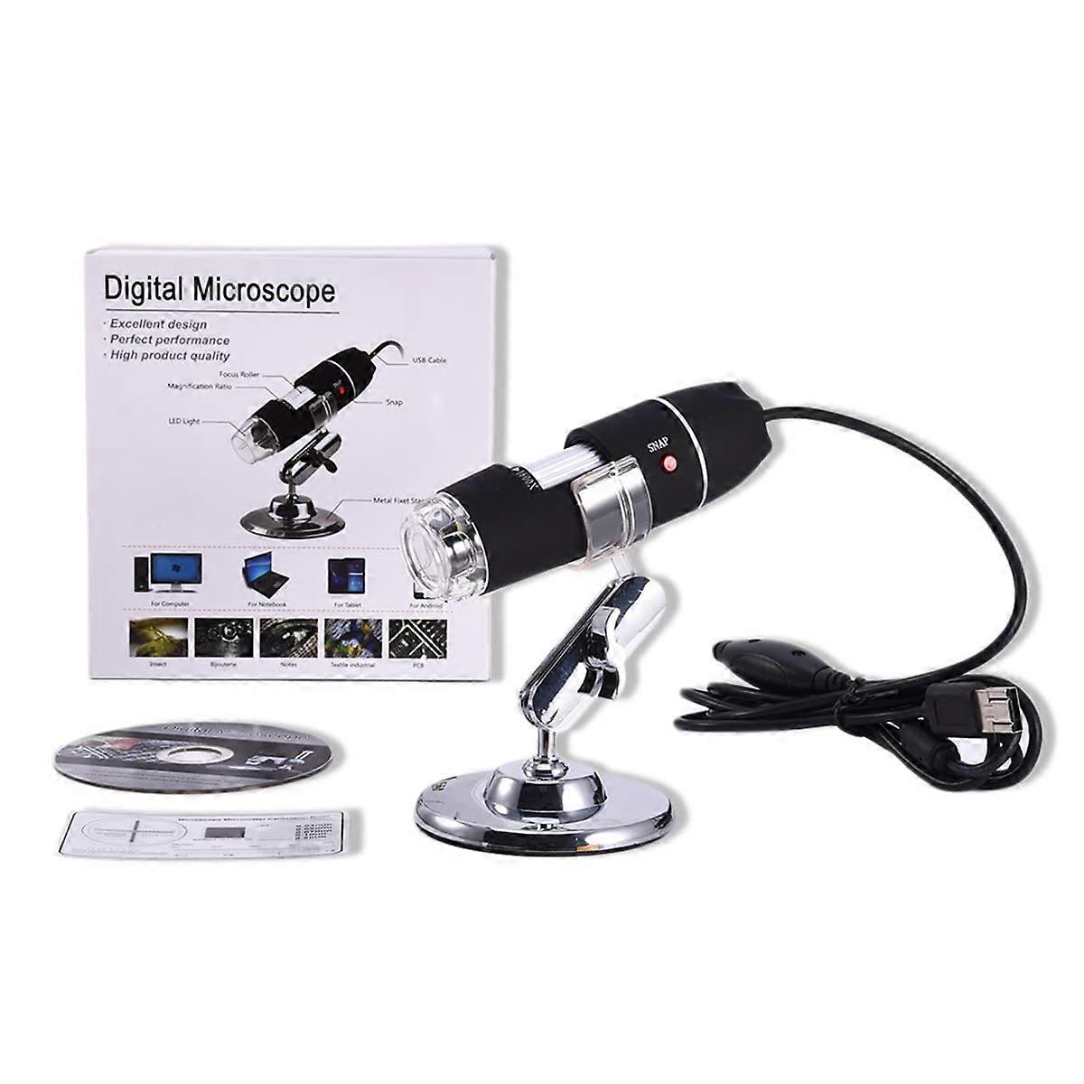 1000X USB Digital Microscope with Builtin LED Lights and  Magnification for PC and Mac