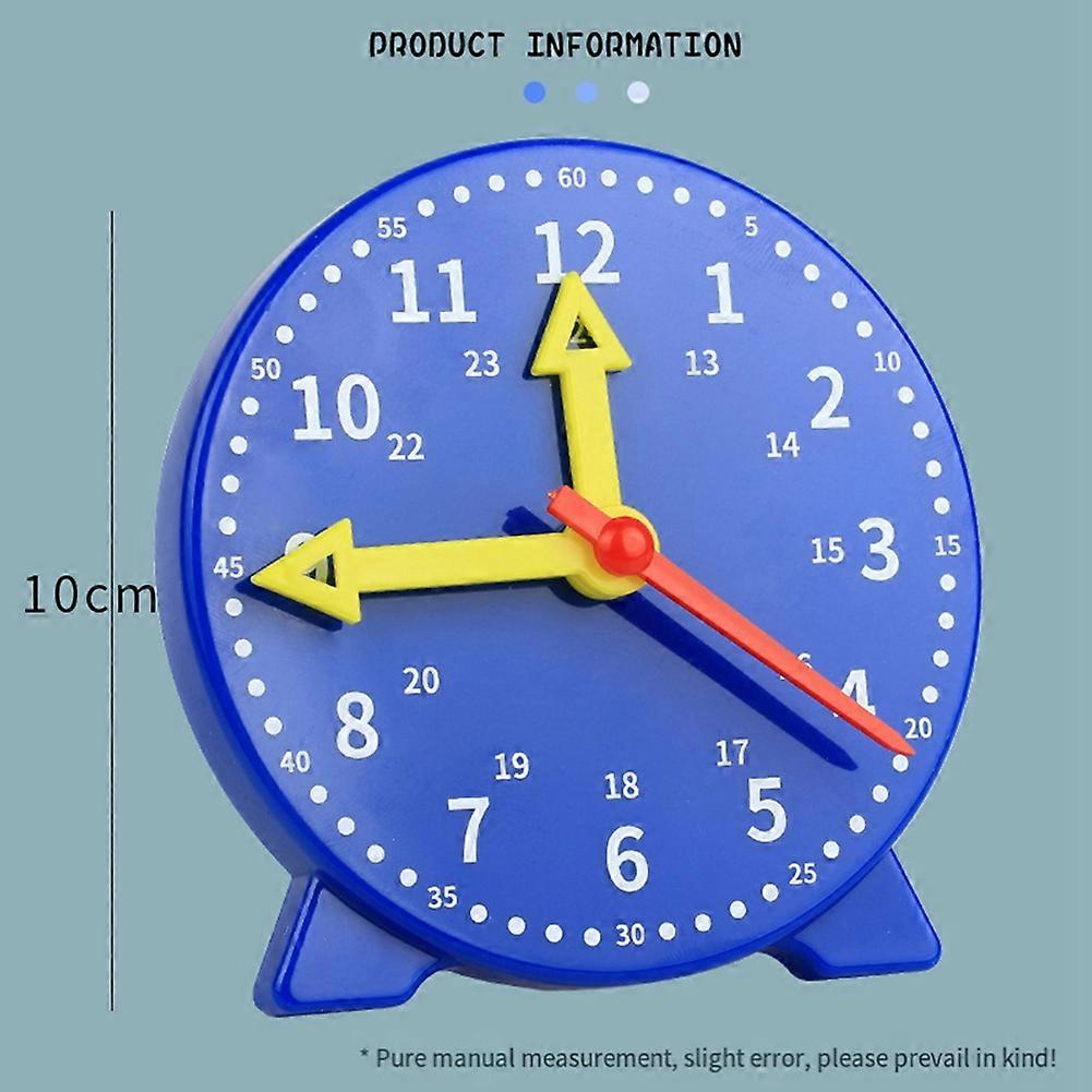 4 Inch Student Learning Clock Time Model, Teacher Gear Clock 24 Hour School Learning Tools