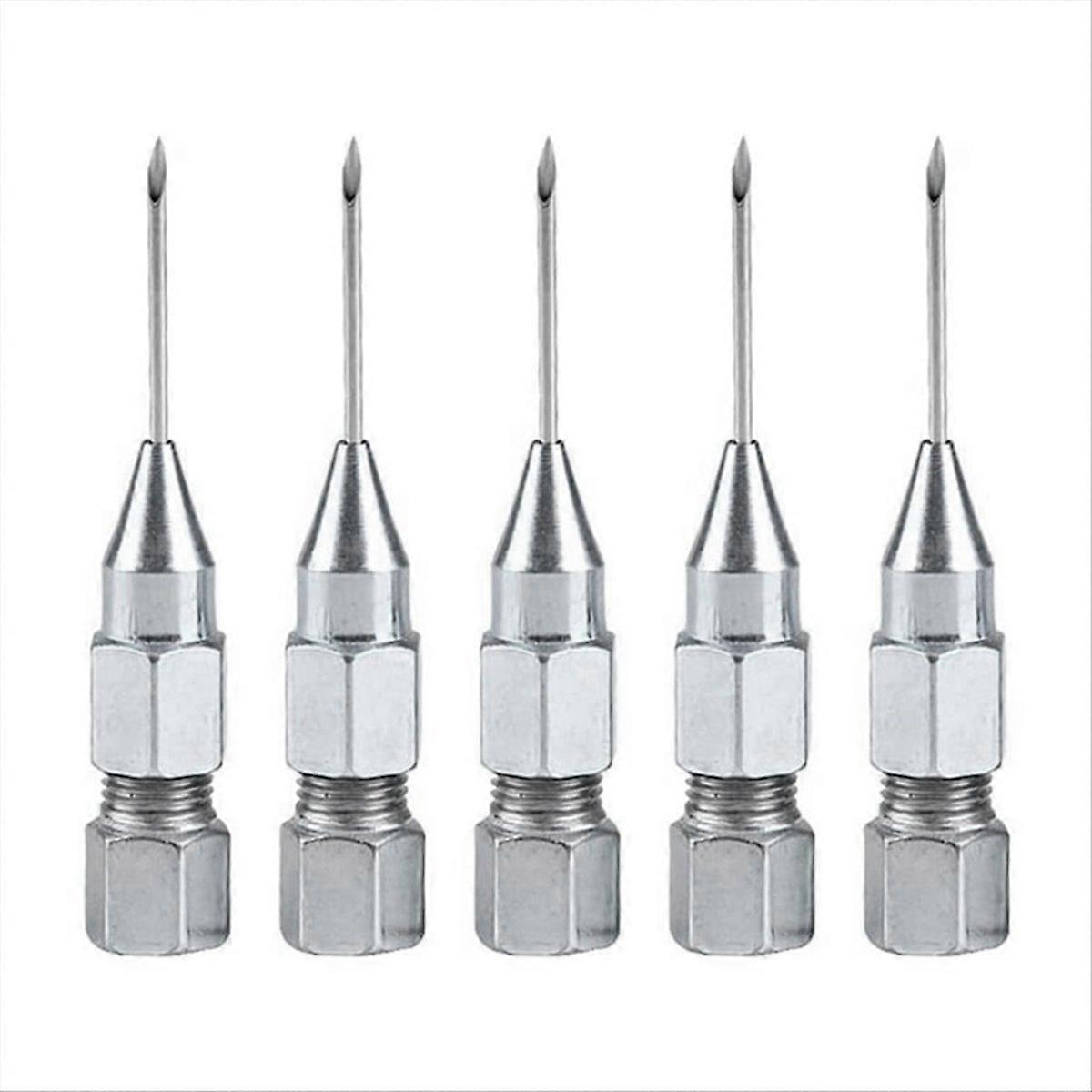 5Pcs Removable Needle Nose Head Grease Nozzle Grease Accessories