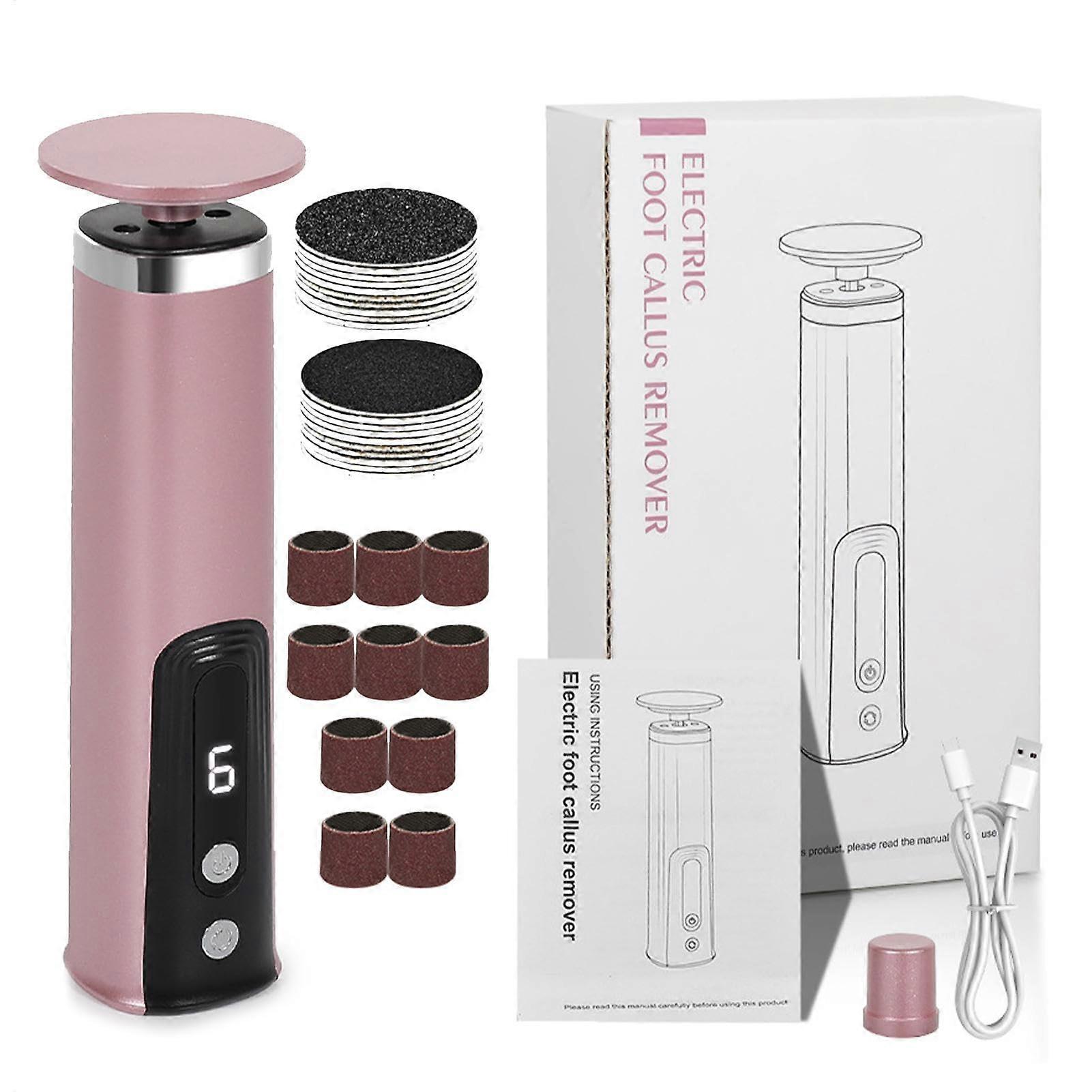 Electric Foot File Callus Remover with 6Speed Adjustment, TypeC Charging and Replaceable Heads