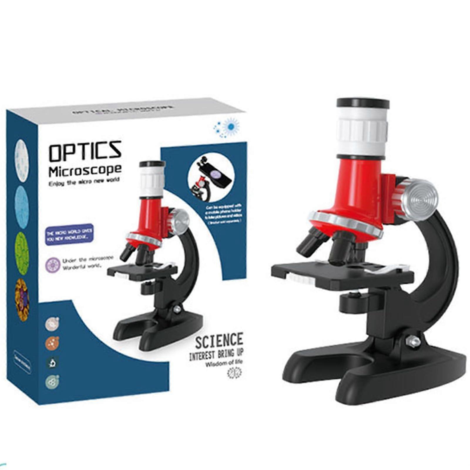 Kids Microscope with LED Light, Triple Magnification, Complete Science Kit for Beginners and Classroom