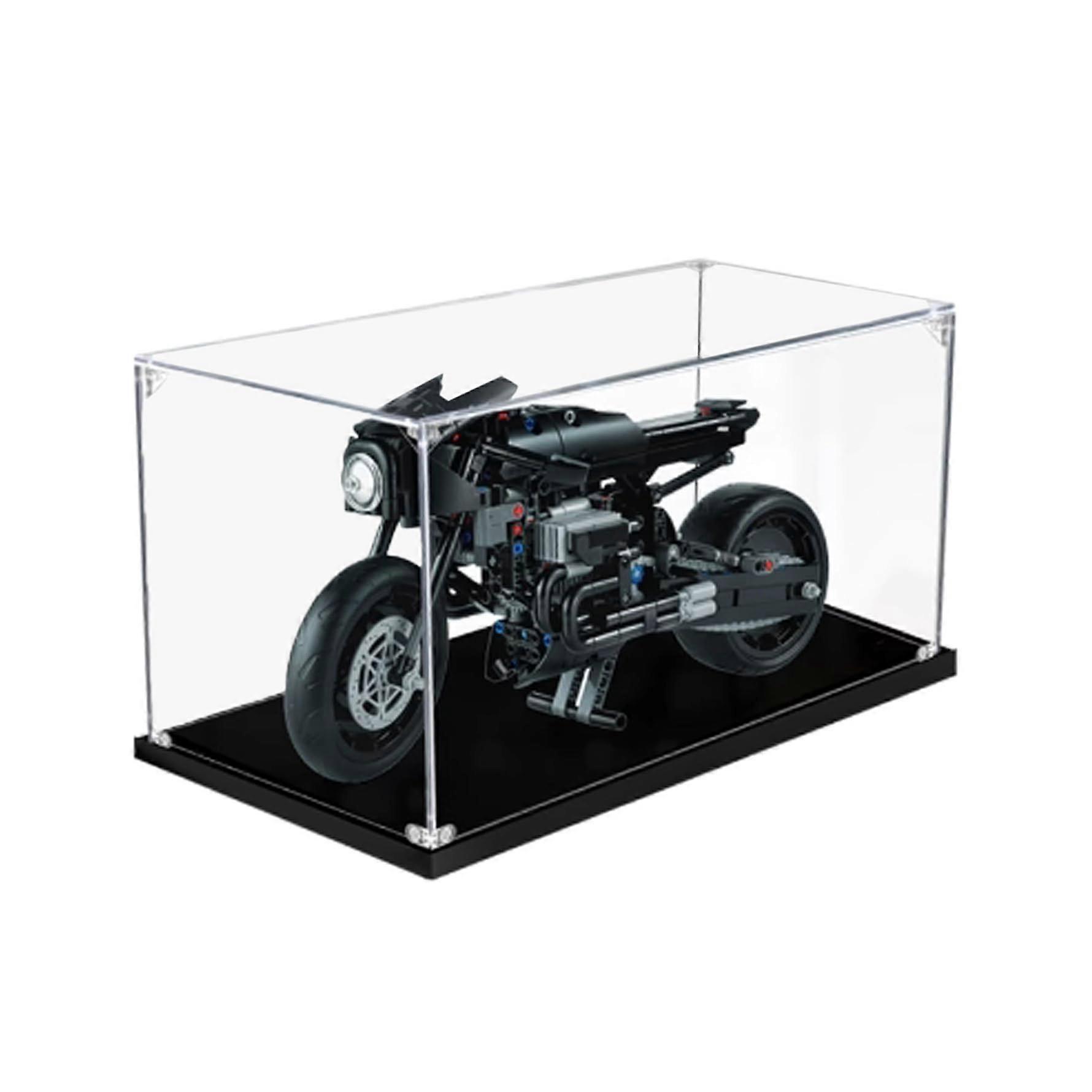 Acrylic Display Box for  42155 Motorcycle Kit, 360° Clear Dustproof Stackable Showcase