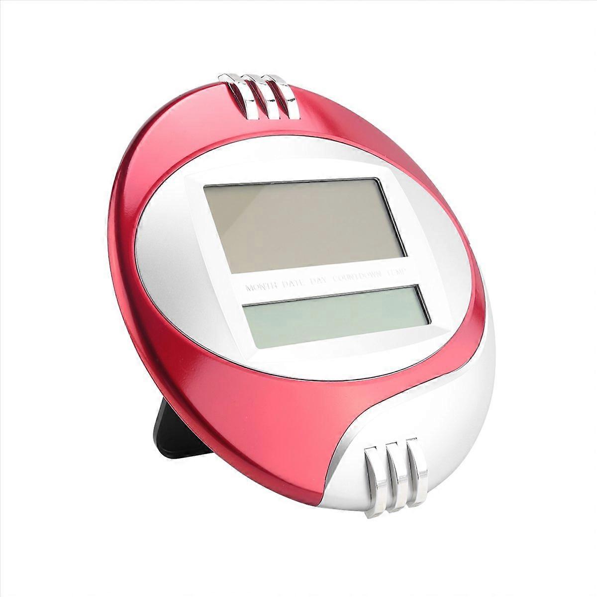 Temperature Display Digital Wall Electronic Clock LCD Calendar Red