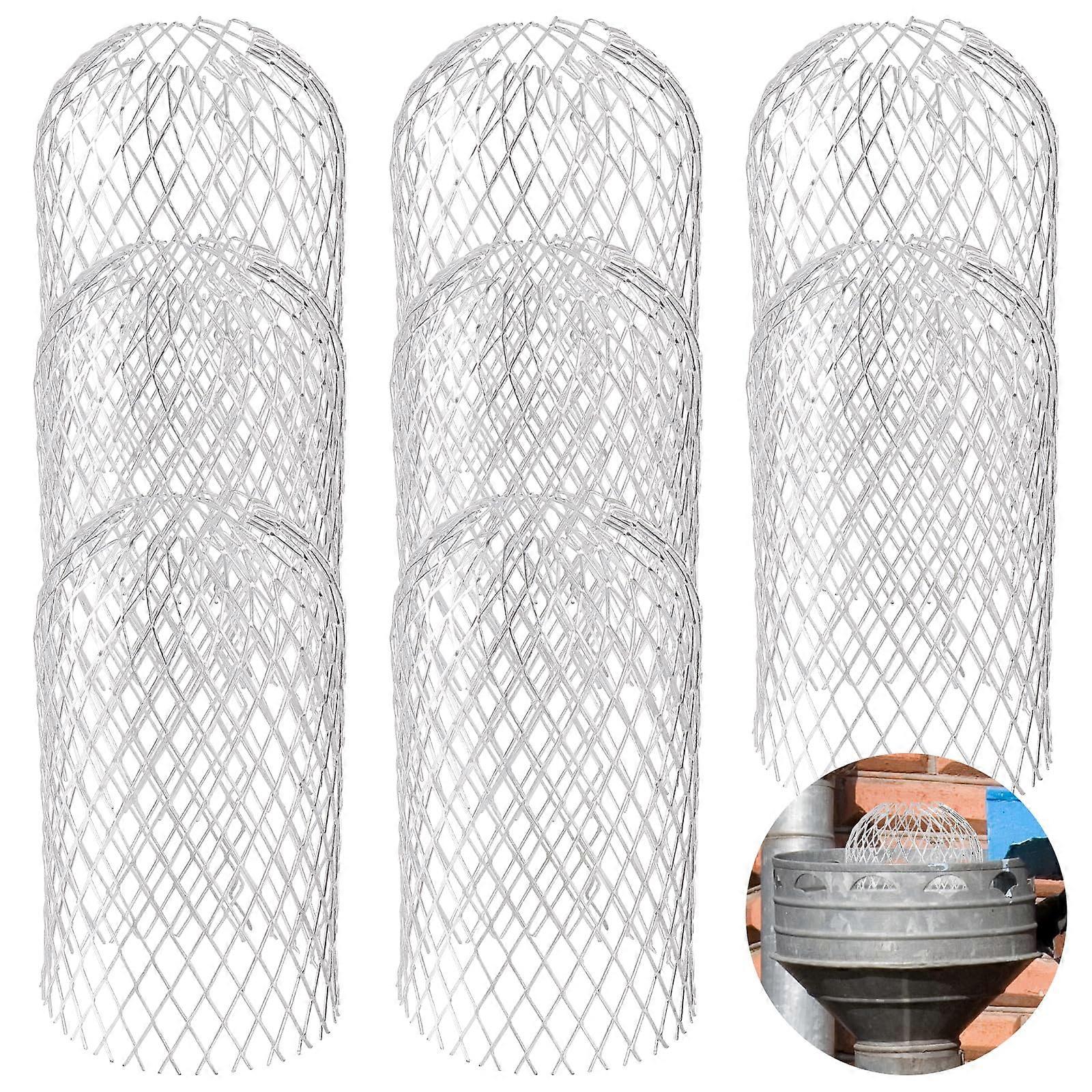 8 Pack Gutter Downspout Guard Aluminum Filter Strainer 3Inch Adjustable Rustproof Leaf Protector