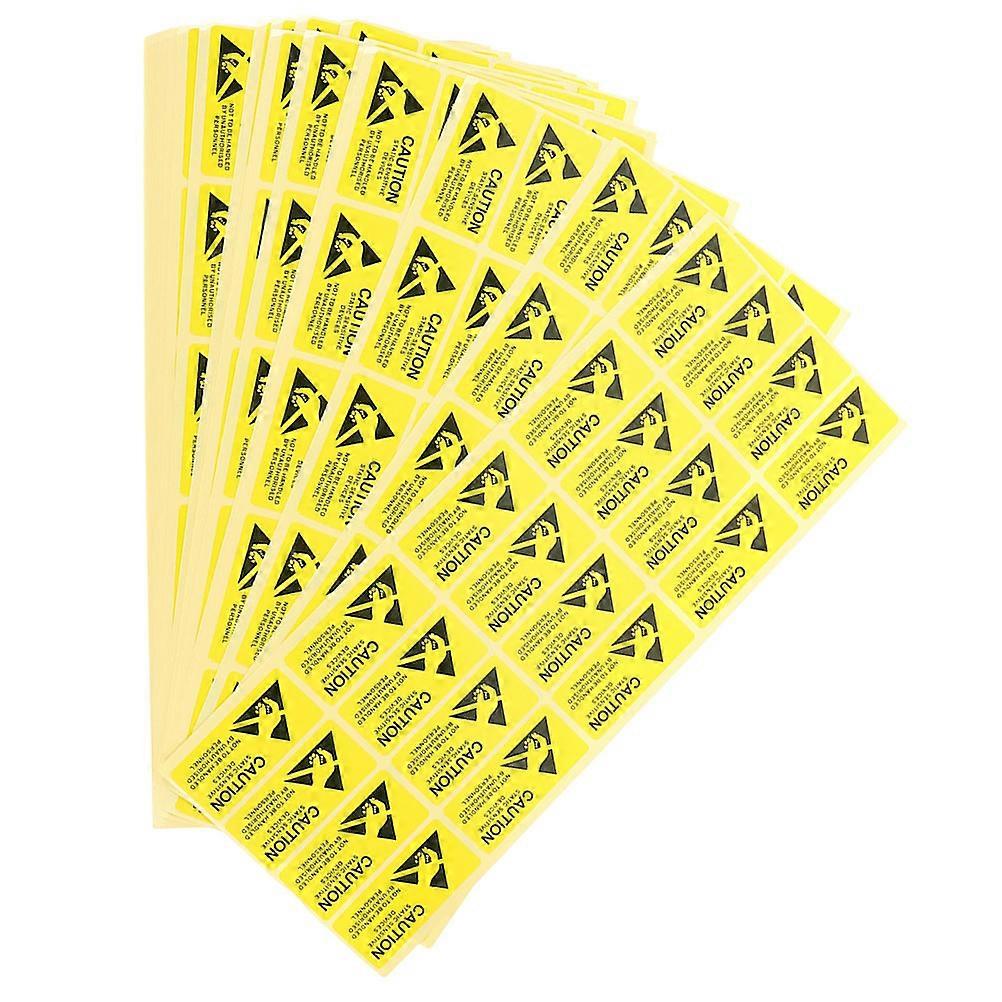 Static Warning Decals Paper Warning Sticker Label for 2500Pcs