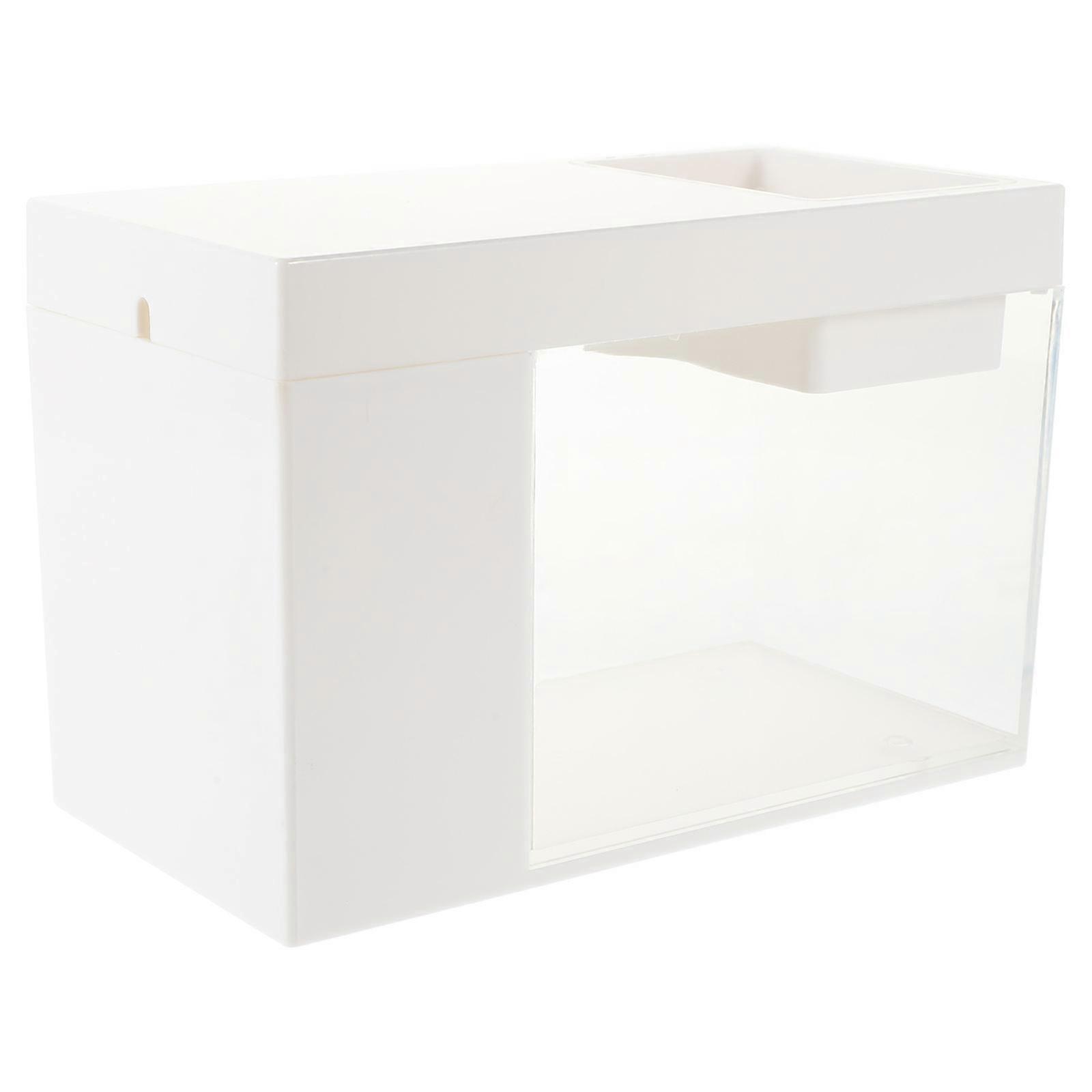 Side Filter Acrylic Betta Fish Tank for Desktop Use Mini Aquarium