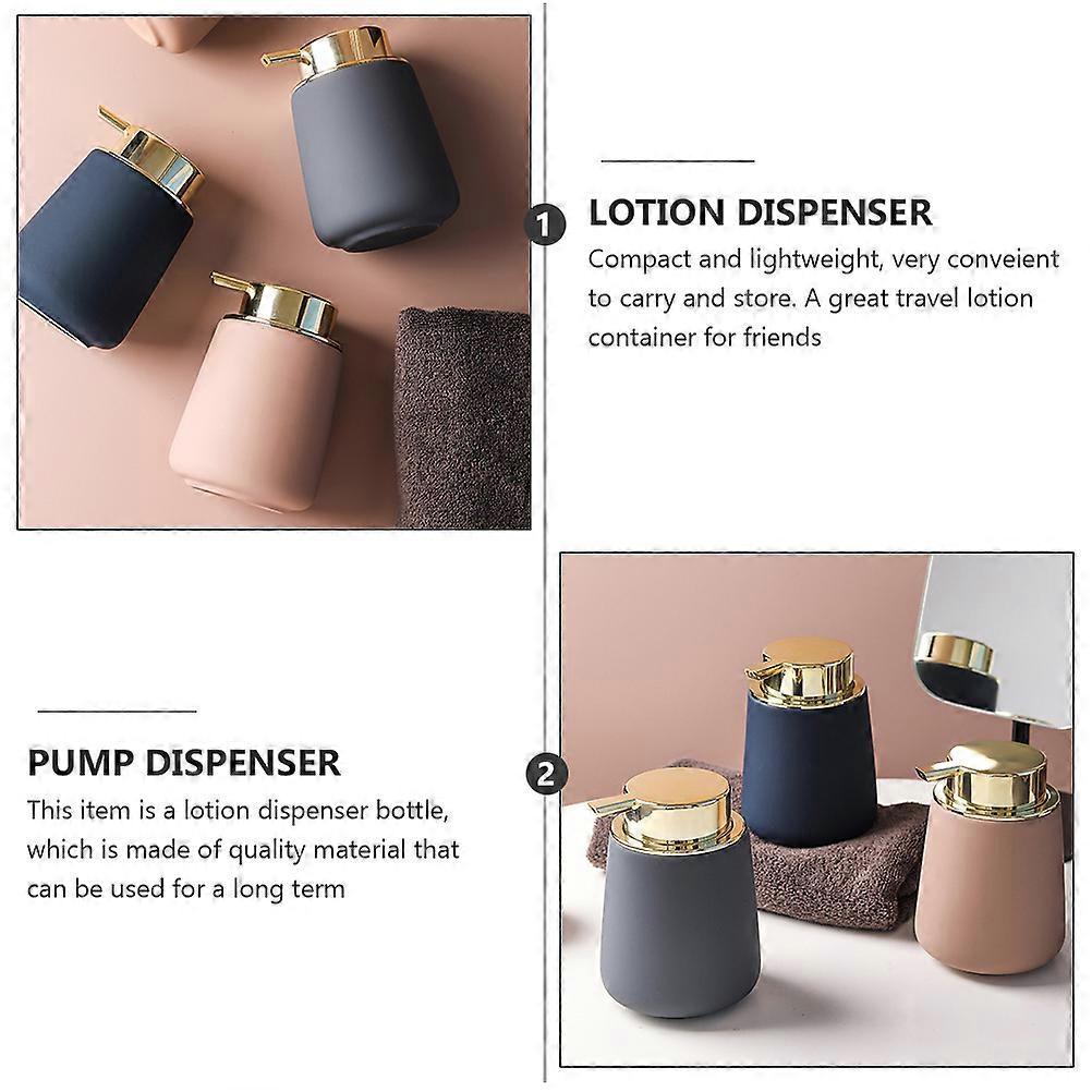 Push Type Lotion Dispenser Ceramic Bottle for Home 1Pcs Hand Refill