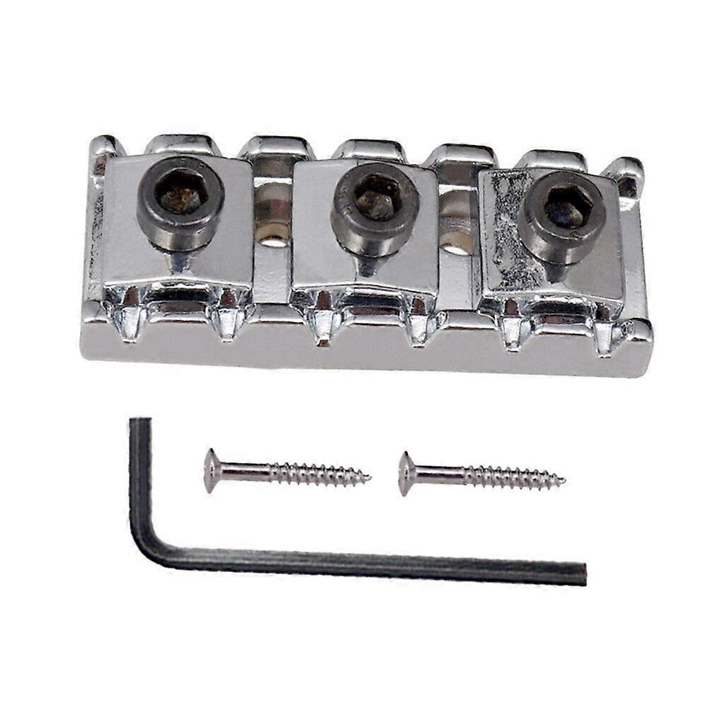 Silver Electric Guitar Locking Nut for Tremolo Bridge with String Locking Design