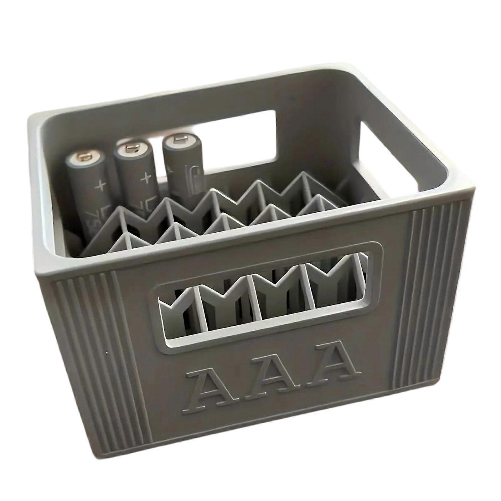 Battery Storage Box Large Capacity 3D Printed Battery Holder For 2A 3A Batteries Stackable And Space Saving Solution Multicolor