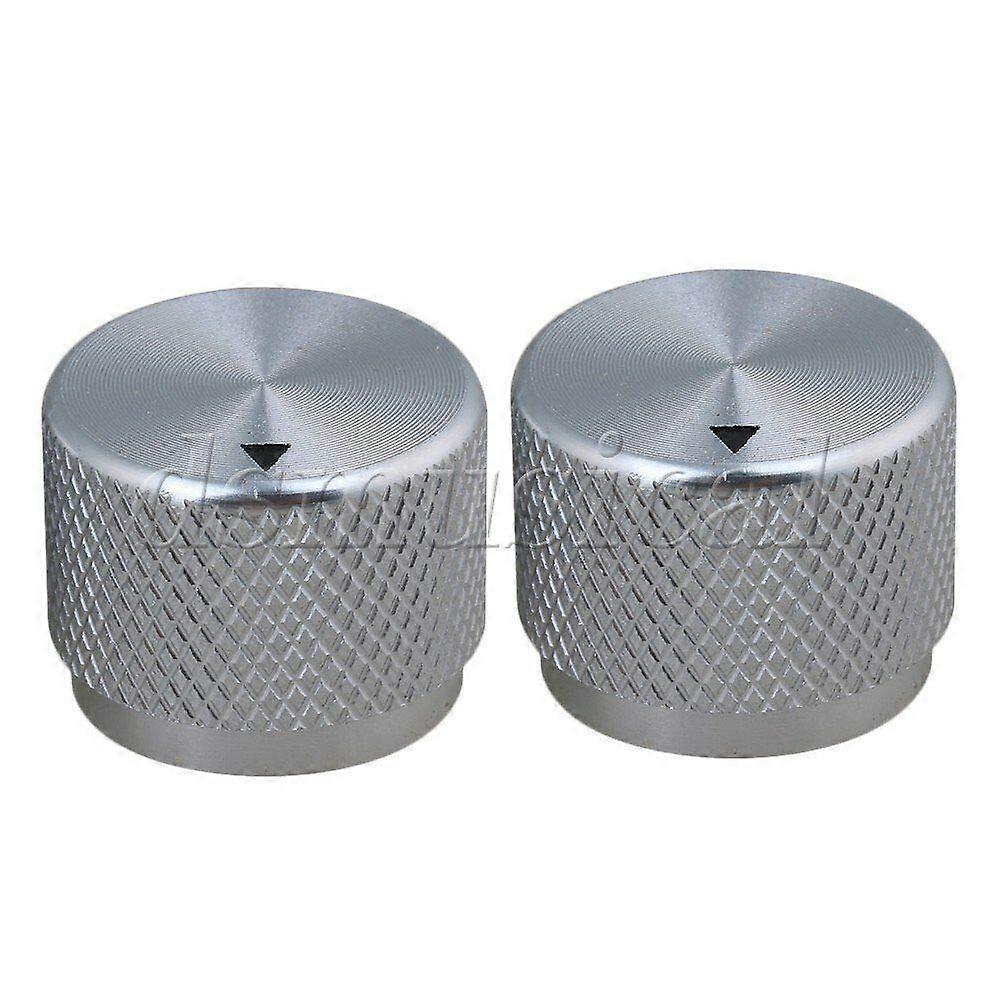 2pcs 15.5mm Aluminum Electric Guitar Knobs with Smooth Volume Control and Easy Installation