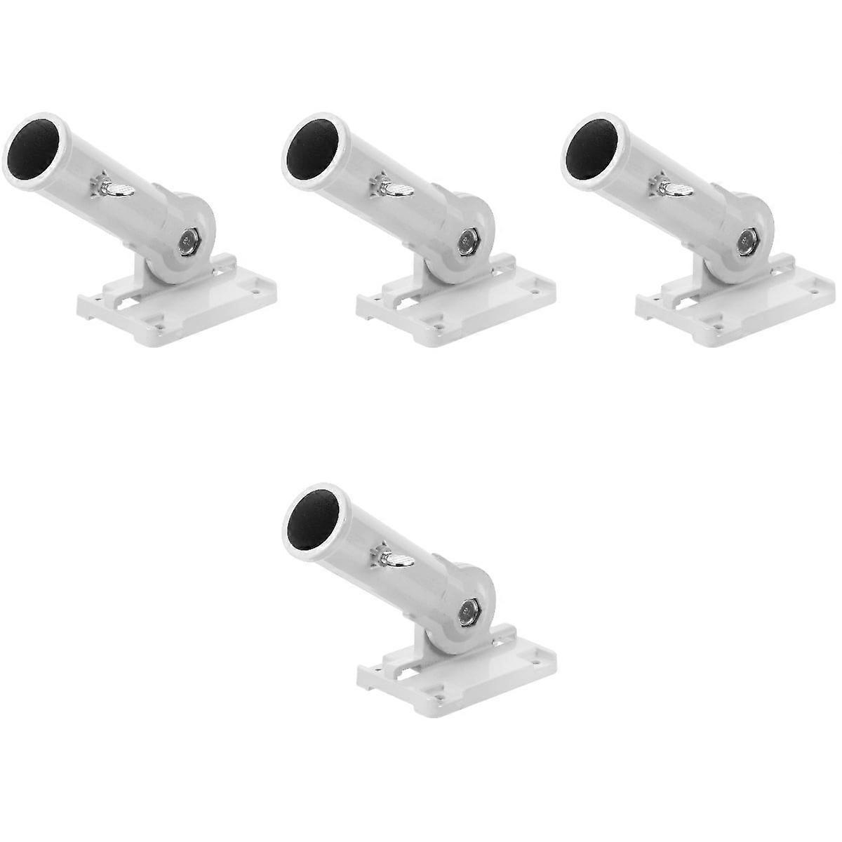 4pcs Multi-directional Flag Pole Holder Mount Bracket Adjustable Flagpole Base
