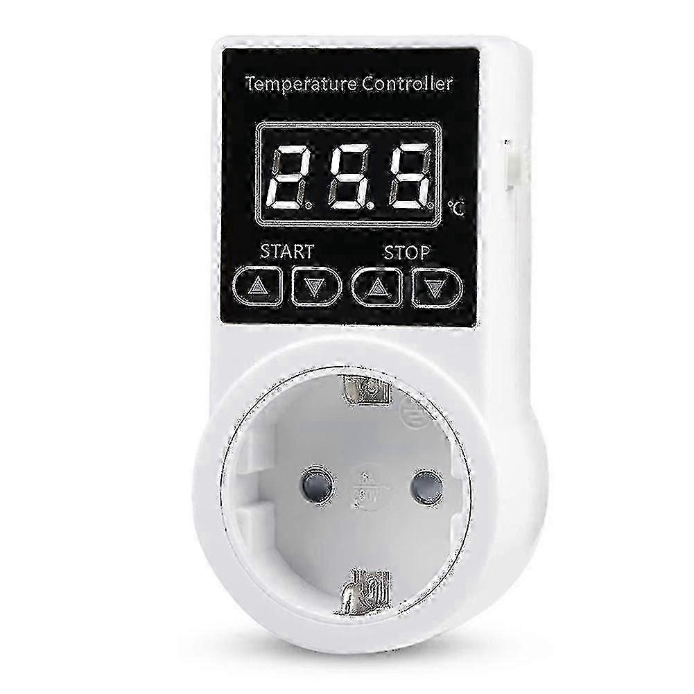 1pcs Thermostat Socket With Sensor, Digital Temperature Controller Socket, Waterproof Temperature S QYSLV