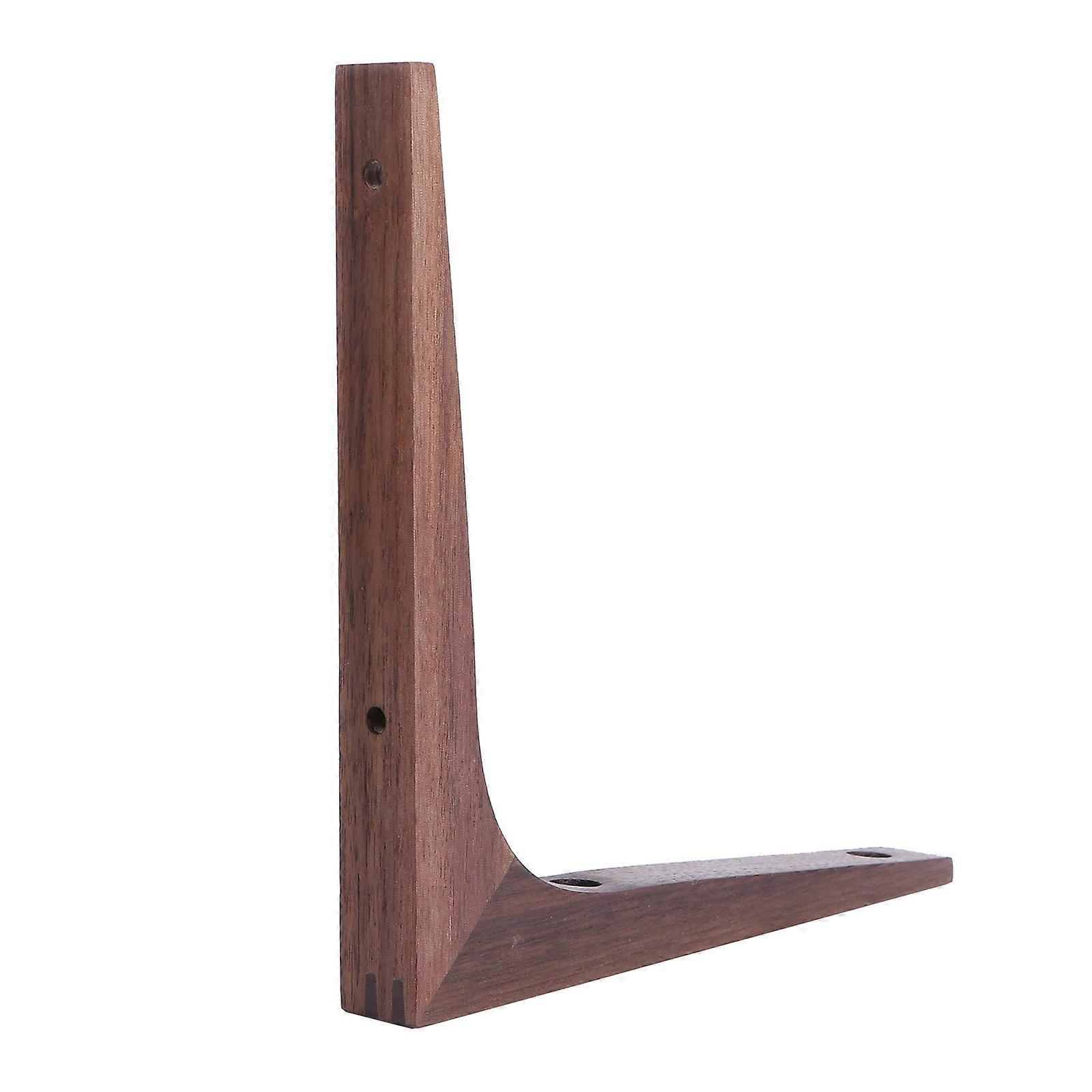 1Pc Shelf Brackets Solid Wood Shelf Holders Wall Mounted Shelves Support(Coffee)