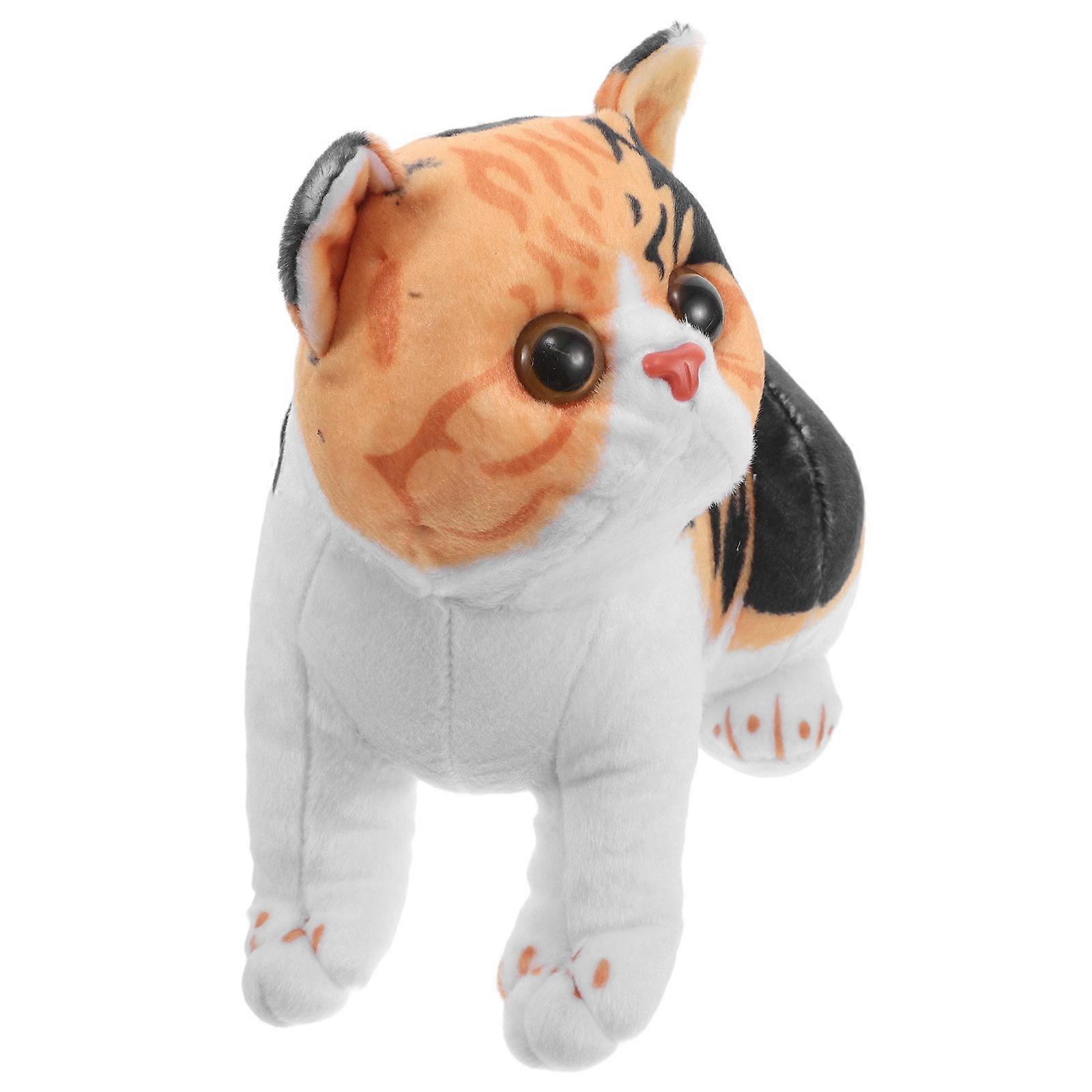 Cat Plush Toy Realistic Simulation for Playing 2Pcs