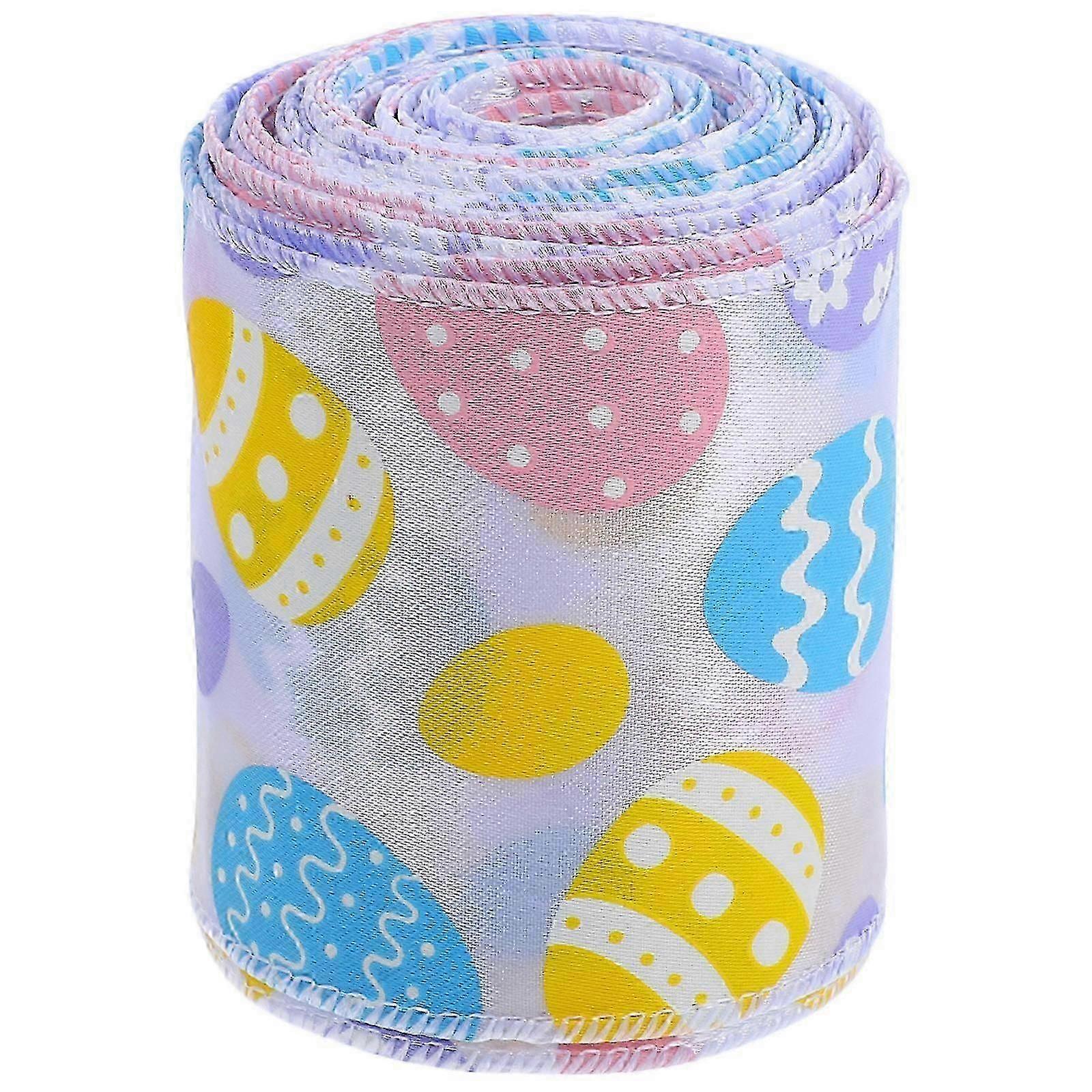 Multi Colored Wire Edge Polyester Ribbon, Easter Decoration