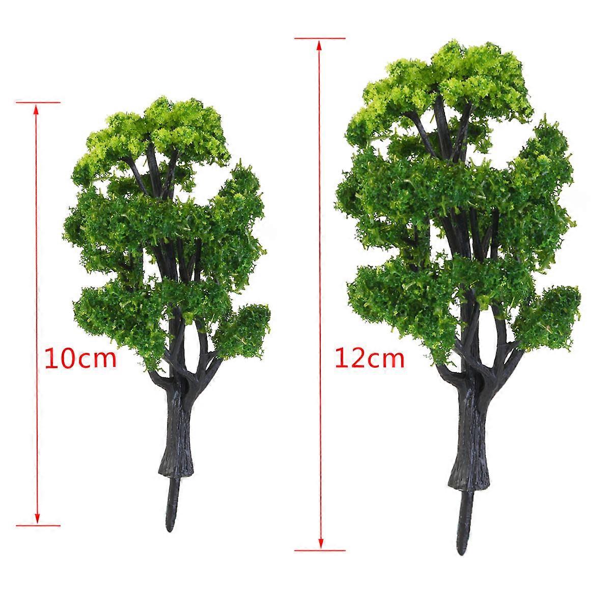 Scenery Model Tree Green Model Tree for Decoration 12Pcs
