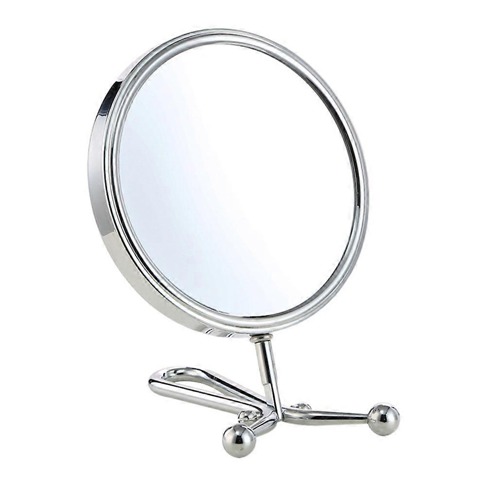 Makeup Mirror Double Side Rotating Mirror for Women Silver