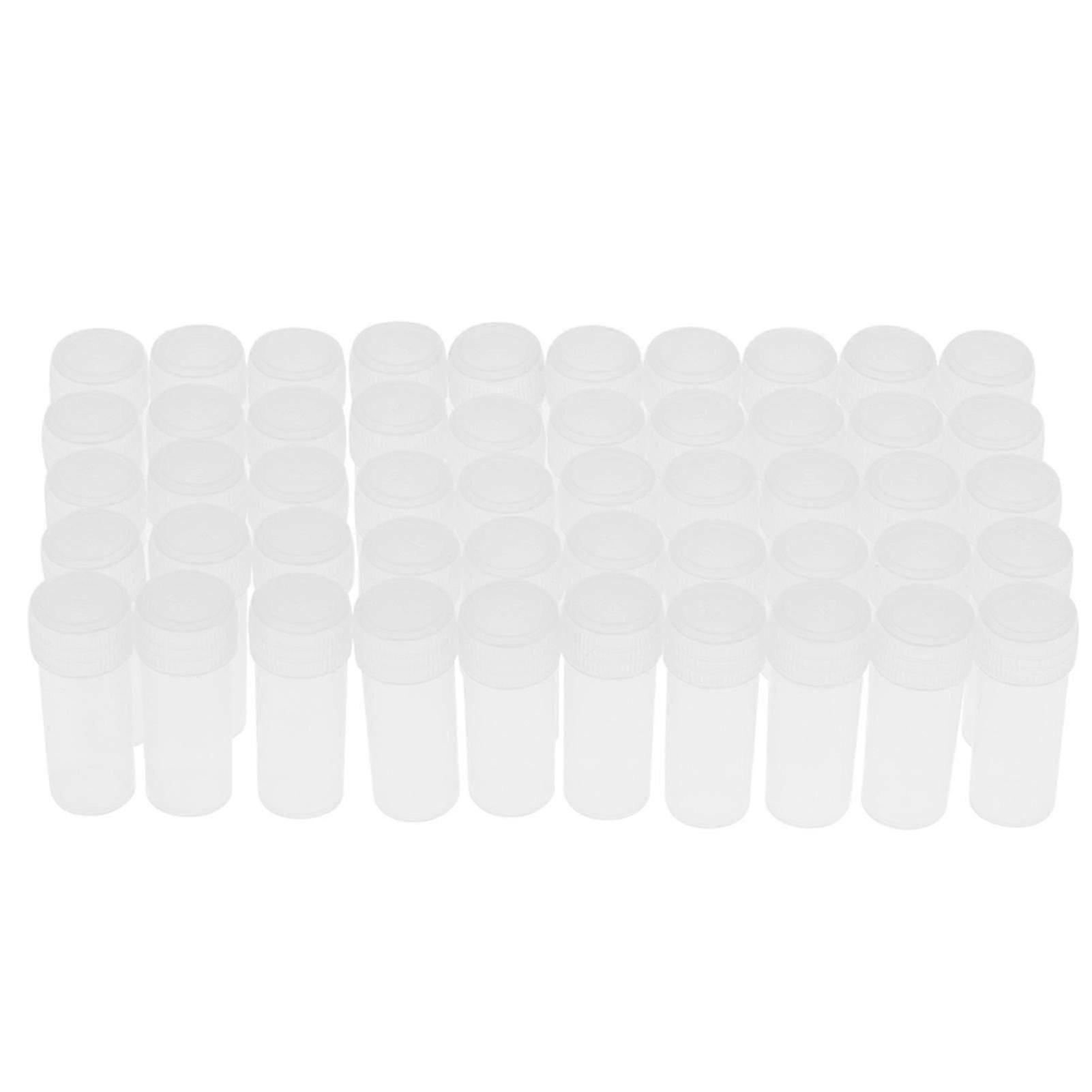 SHVY-5ml 50 Pcs Plastic Sample Bottles for Small Storage