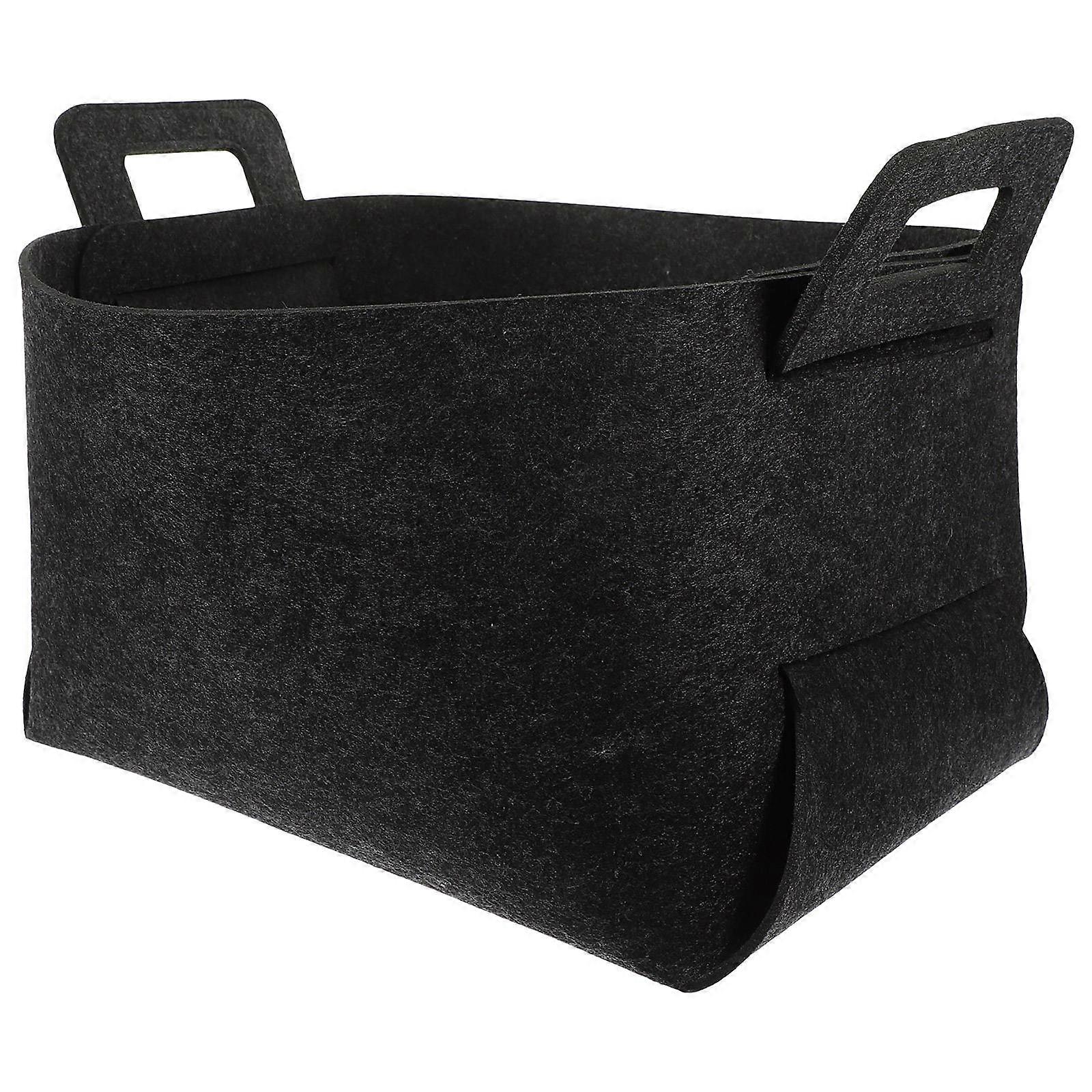 Dark Grey Foldable Hamper Laundry Basket for Storage Basket