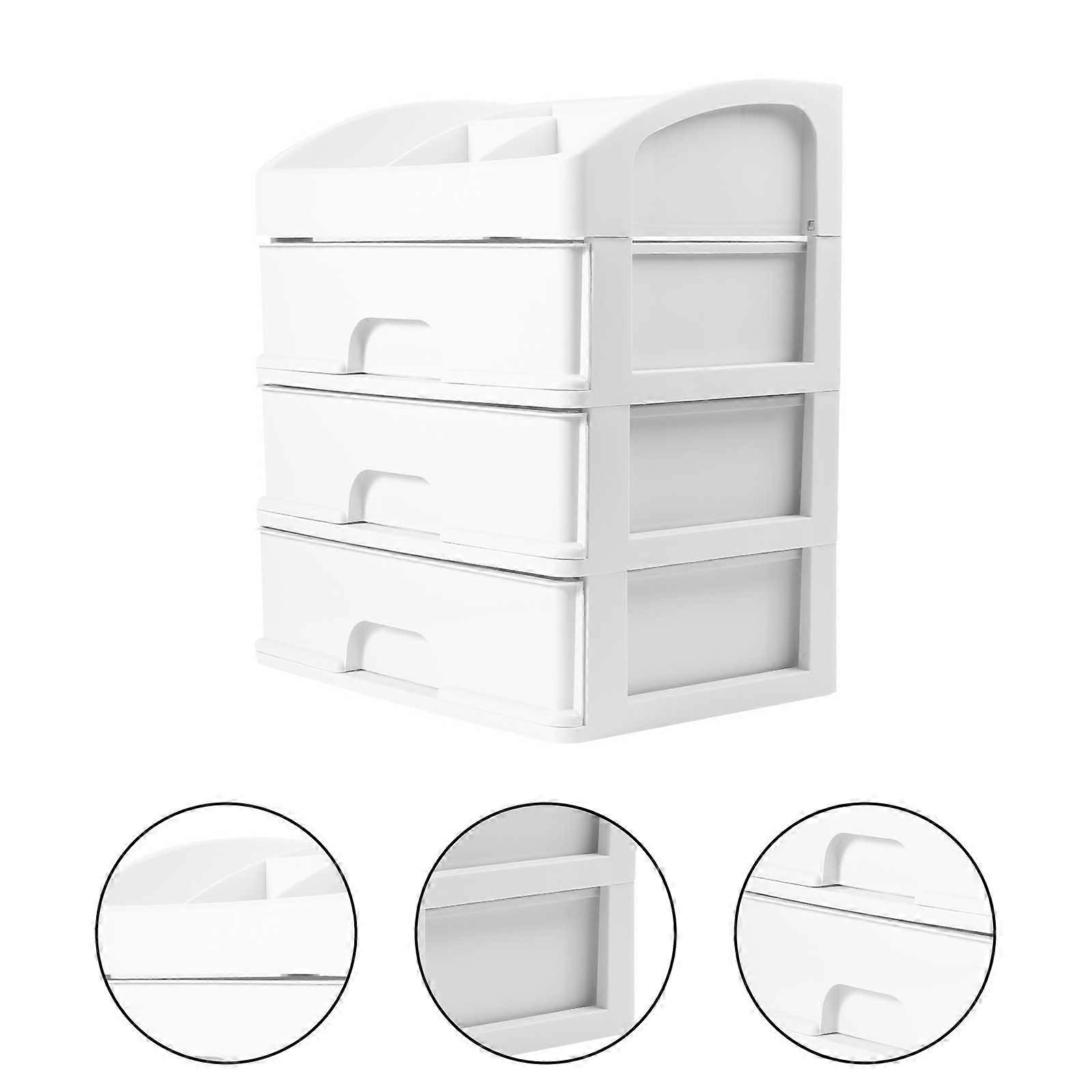 Bathroom Case Drawer Type Organizer for Cosmetics Storage Three-Layer