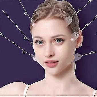 20 piezas de cinta de elevación facial pegatina de estiramiento facial transparente pegatina de cara invisible en forma V forma de pegatina de cara de elevación con 8 cuerdas