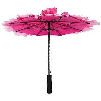 Round Decorative Umbrella Prop For Dance Performance 60cm Handle Length Rosy 1Set