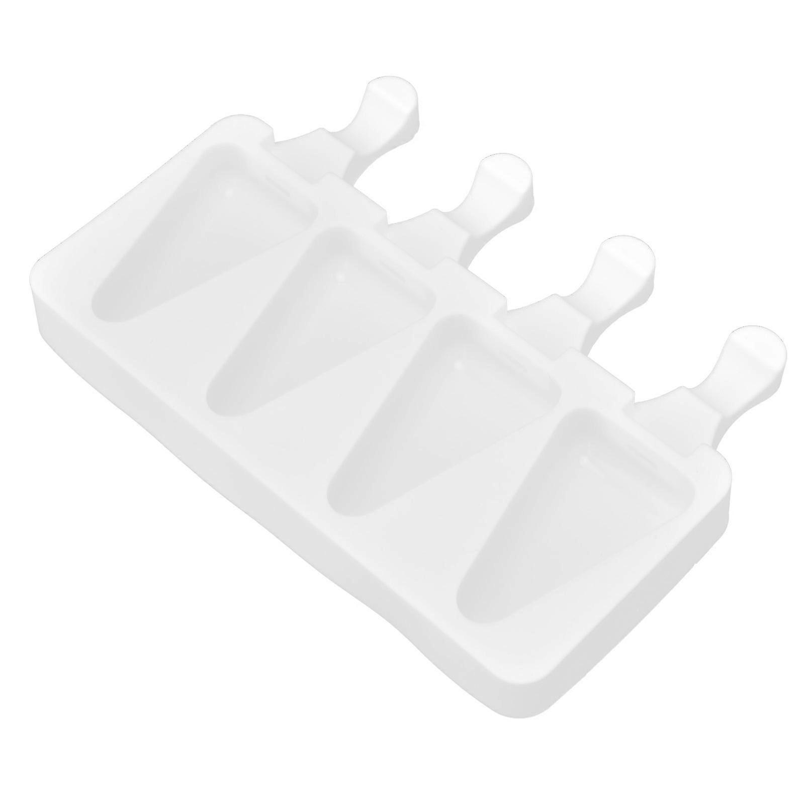 Multi Grid Silicone Ice Bar Mold 4Grid Triangular White 52-80g