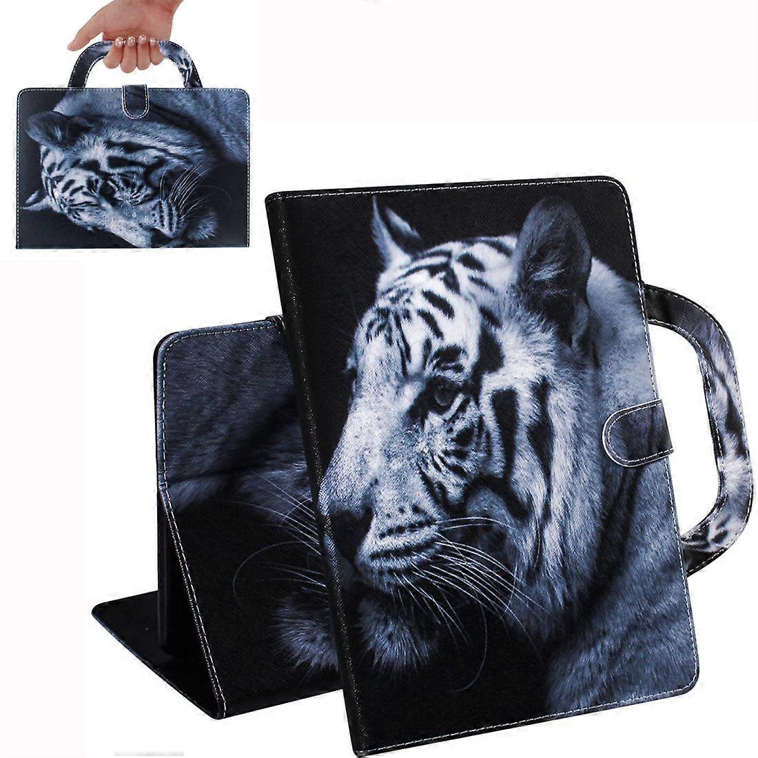 Colored Pattern Leather Case for Huawei MediaPad M5 10 Black