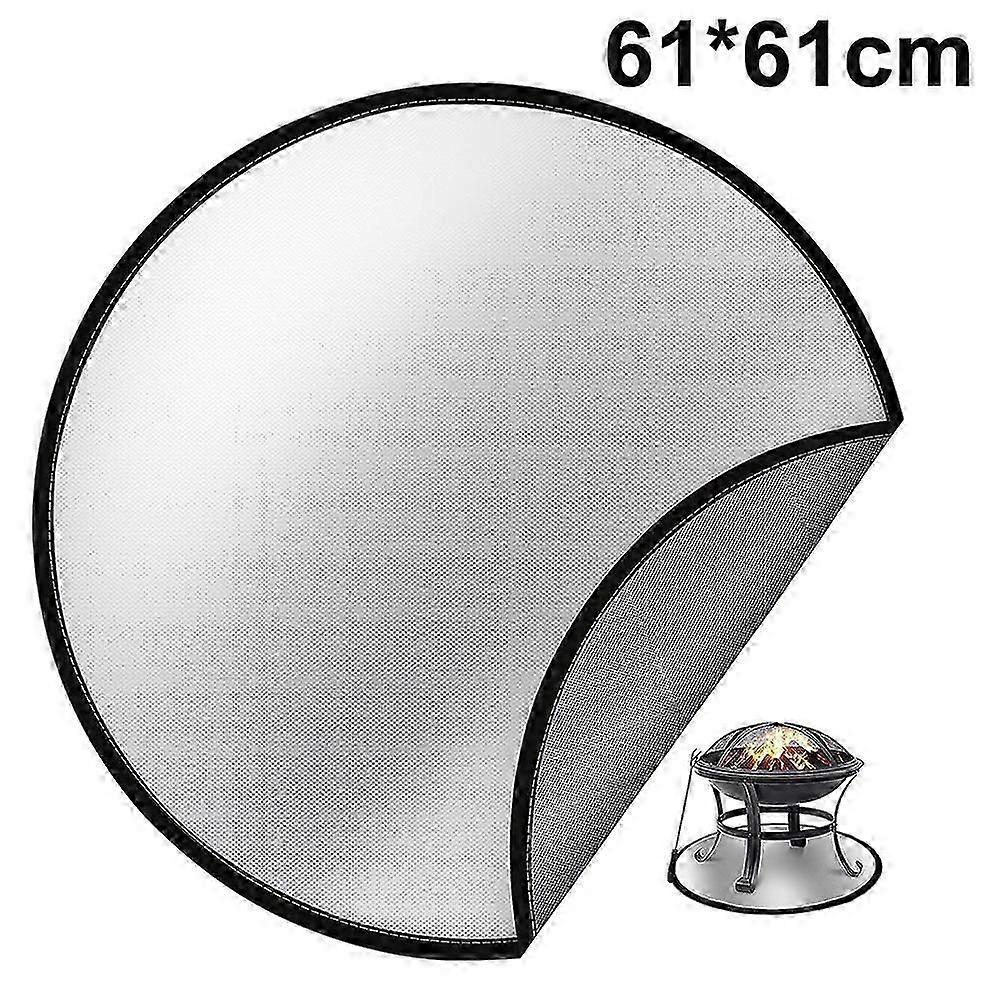 Round Ember Fire Pit Mat, Fire Resistant Protect Deck,24*24 inch