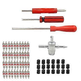 4 In 1 Strumento di Rimozione Stelo Della Valvola Kit Di Rimozione Del Nucleo Della Valvola Per Rv Auto Bicicletta Moto Pneumatico Riparazione Set Di Strumenti