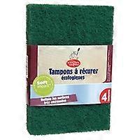 Scouring pads made from 100% plastic bottles 4 units