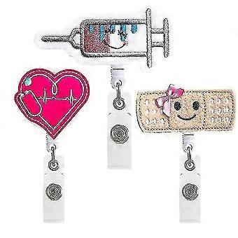 3 sztuki haftu medycznego Chowane i łatwe do pociągnięcia Tkanina z guzikami obrotowa i łatwa do wyciągnięcia klips do odznaki