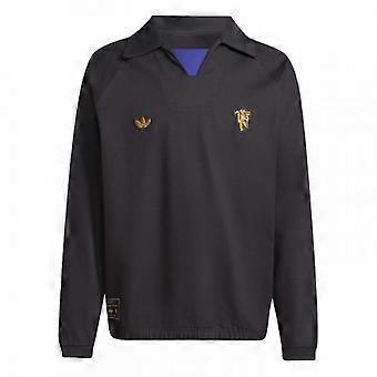 Adidas Mens Terrace Icons Manchester United FC Drill Top