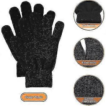 3 Pairs Winter Magic Gloves Adult Knit Gloves Warm Stretchy Knit Gloves One Size Fits Men Women Teens