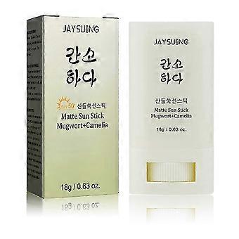 2025 New Matte Sun Stick SPF50+ Mugwort & Camelia Refreshing & Moisturizing Facial Sunscreen for All Skin Types