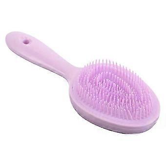 Spazzola per shampoo, spazzola da doccia da viaggio a manico lungo per la pulizia del cuoio capelluto, 18 cm