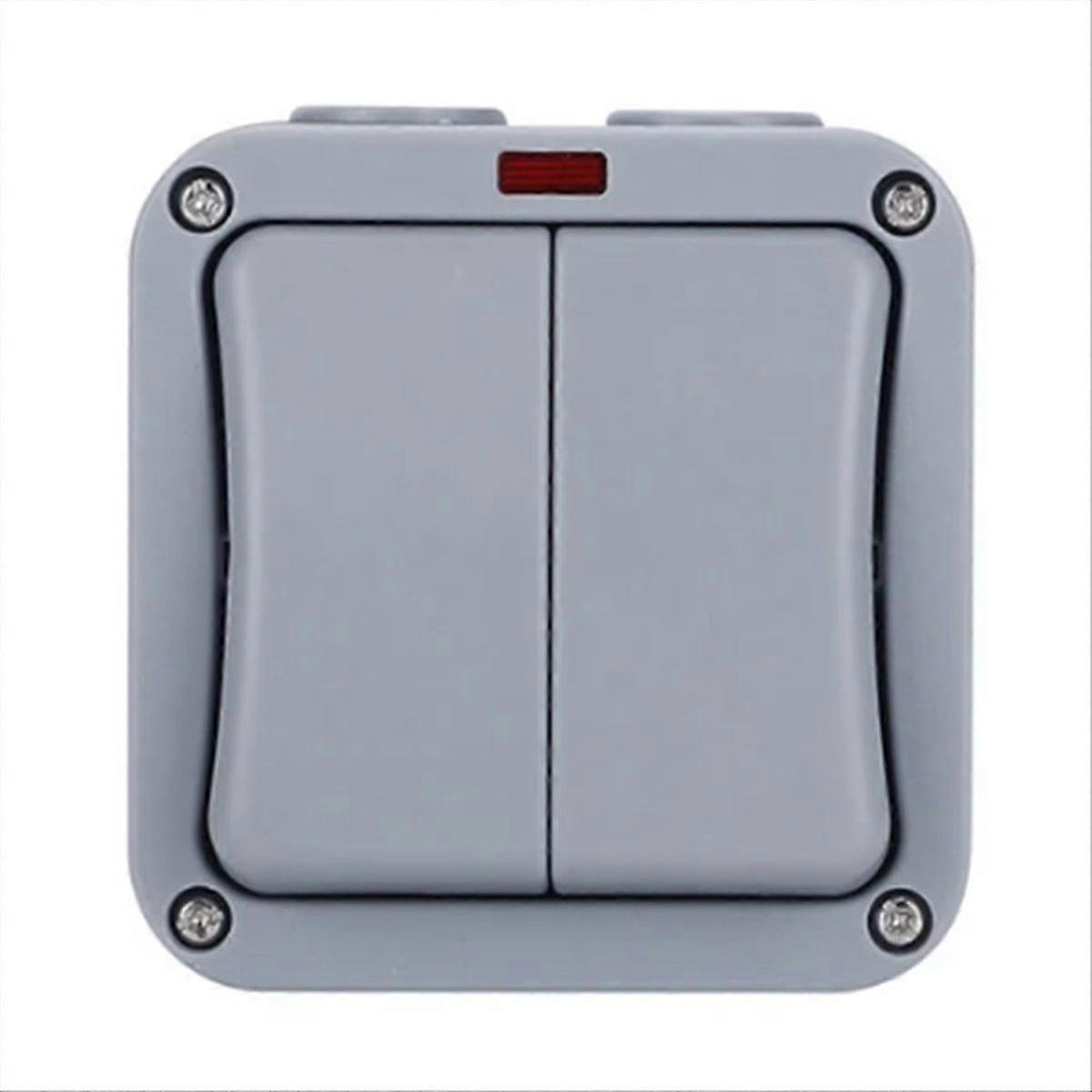 IP66 Wall Electrical Switch 220V Light on Off Security Button (B)
