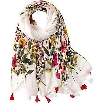Lenço Longo Inverno Primavera Macio Lenços Quentes para Mulheres Senhoras com Borla