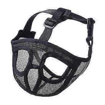 Short Mouth Dog Muzzle Bulldog Muzzle, Stop Dogs from Biting and Barking and Chewing, Pet Supplies(S Black)