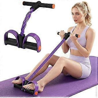Pedalwiderstandsband mit Griff, verbesserter 6-Röhren-Zugtrainer für Sit-ups, Fitnessbänder für Frauen zum Abnehmen