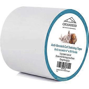 Ruban adhésif double face transparent anti-griffures pour chat, 10 cm x 27 m, idéal pour protéger les meubles, les canapés et l'éducation des chats. Sans danger pour les chats.