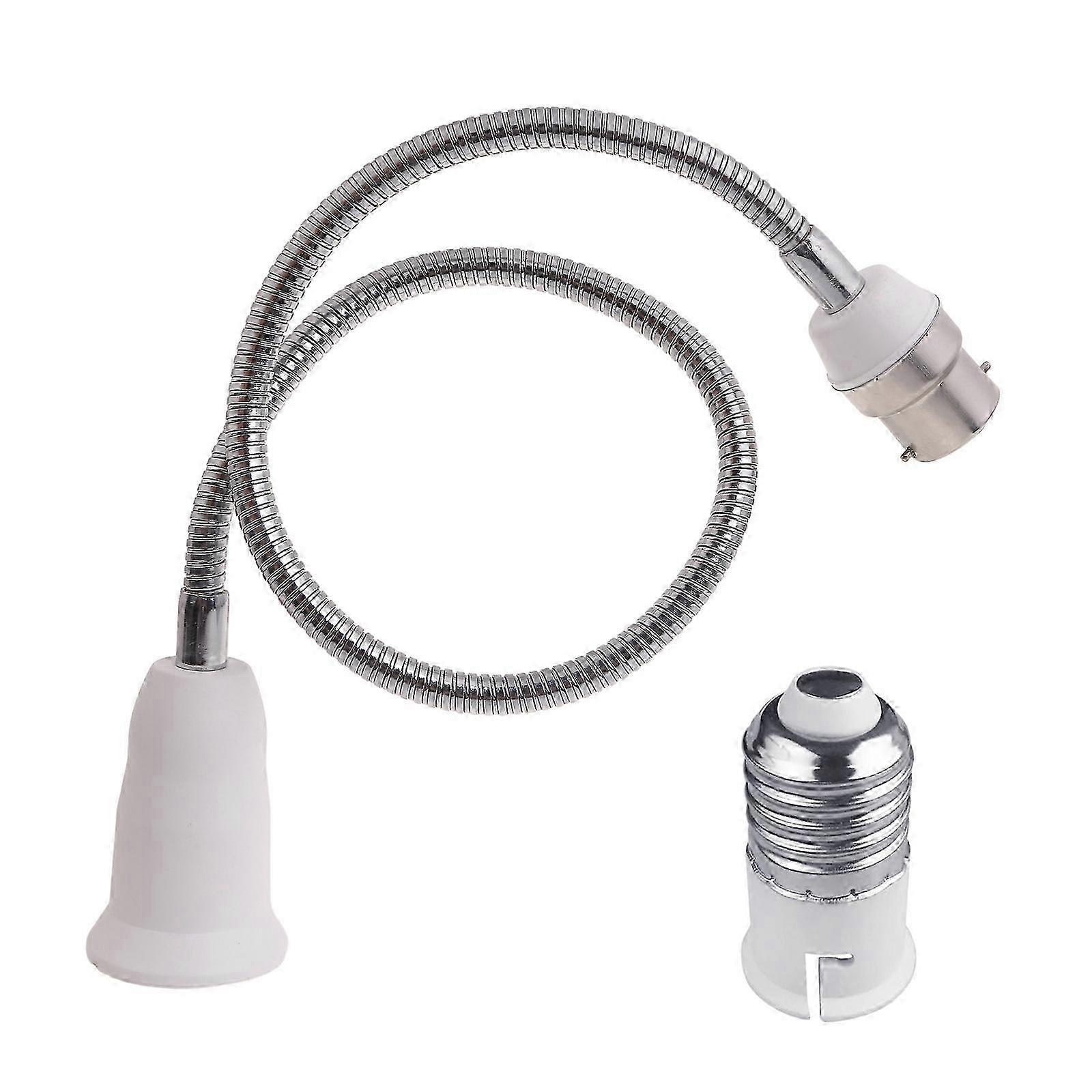B22 to E27 Light Socket Extender Adapter Light Bulb Extension E27 Socket Extender Bendable Flexible Gooseneck Adjustable