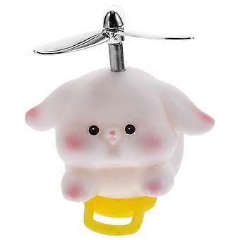 Bike Handlebar Decoration Rabbit Propeller for Bicycle White Vinyl