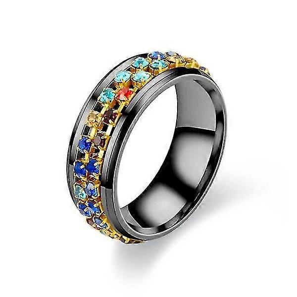 Men Rotatable Stainless Steel Spinner Ring