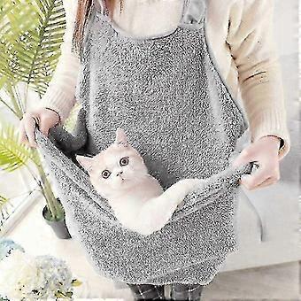 Pet Sleeping Bag Fleece Apron Over Shoulder Portable Sleeping Bag compatible with Dog and Cat