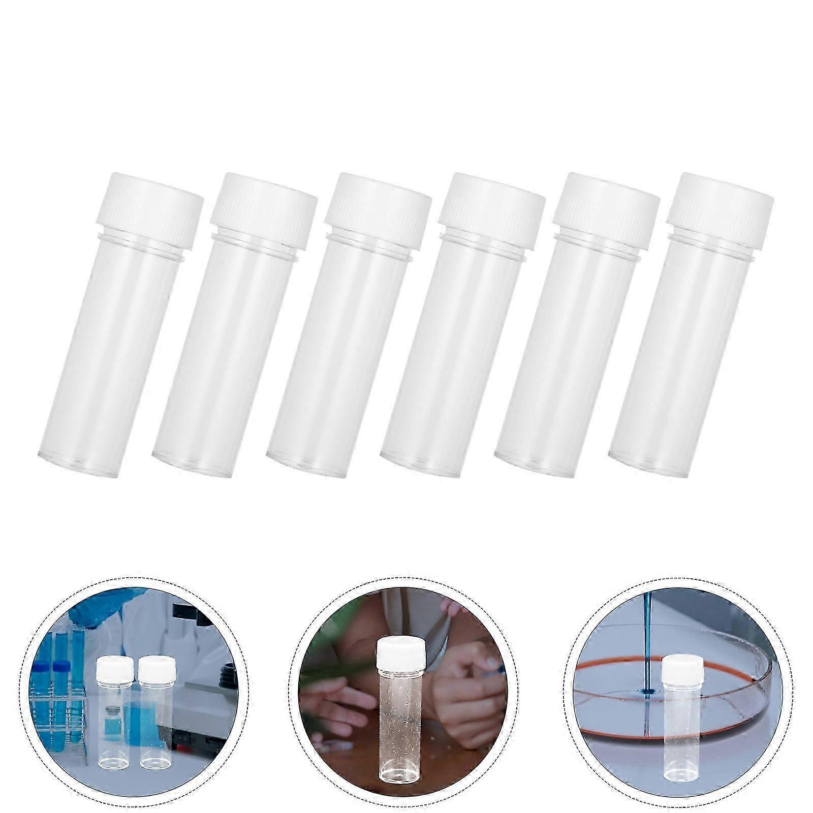 25ml 20pcs Disposable Sample Test Tubes with Caps for Testing Liquids Cells