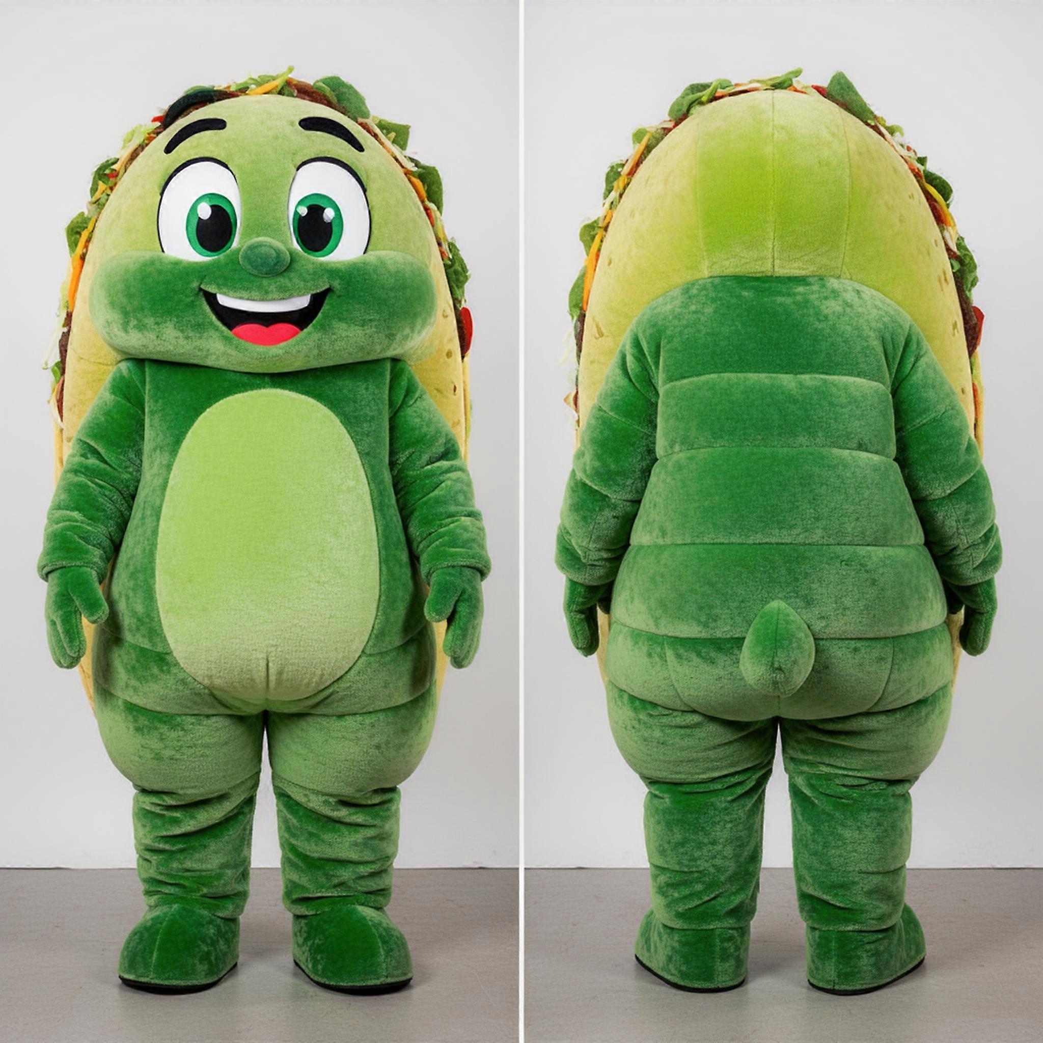 MASTICOT Forest Green Velvety Tacos Mascot