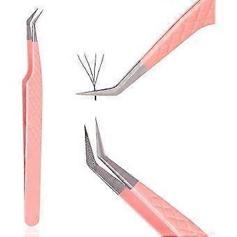 For    Eyelash Extension Tweezers High Precision Fiber Tip Lash Tweezer Professional 45 Degree Volume Nano Fiber Tip Tweezers For     Lash Extension S